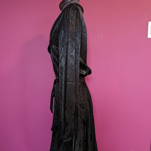 Guess Eco Doha Wrap Dress XS Jet Black - Picture 8 of 14